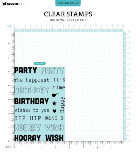 Studio Light - Stempelset "Birthday Texts" Clear Stamps