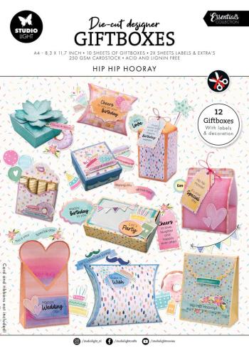 Studio Light - Die-Cut Designer Giftboxes "Hip Hip Hooray"