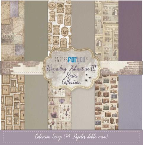 Papers For You - Designpapier "Wizarding Adventure III" Scrap Paper Pack 30,5 x 32 cm - 14 Bogen