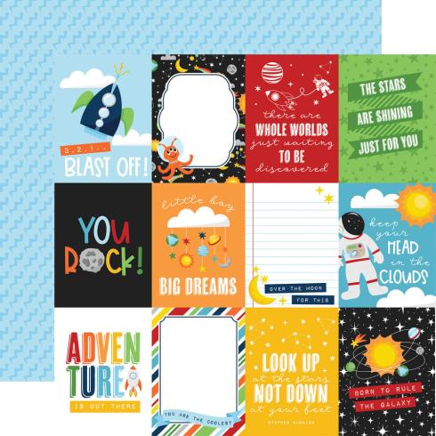 Echo Park - Designpapier "Blast Off" Collection Kit 12x12 Inch - 12 Bogen