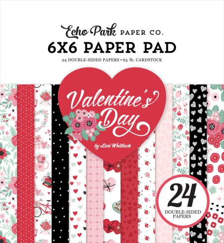 Echo Park - Designpapier "Valentine's Day" Paper Pack 6x6 Inch - 24 Bogen