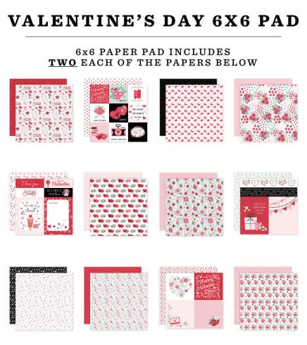 Echo Park - Designpapier "Valentine's Day" Paper Pack 6x6 Inch - 24 Bogen