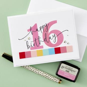 Spellbinders - Buchdrucktechnik "Sweeping Celebration Sentiments" BetterPress Plate