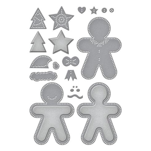 Spellbinders - Stanzschablone "Felt Gingerbread Boy & Girl" Dies