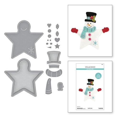 Spellbinders - Stanzschablone "Felt Snowman Star" Dies