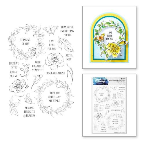 Spellbinders - Stempelset & Stanzschablone "Everyday Wreaths" Clear Stamps & Dies by Simon Hurley