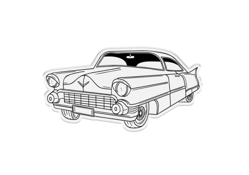 Crafters Companion - Stempelset & Stanzschablone "Cool Cadillac" Stamp & Dies