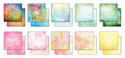 Craft Consortium - Designpapier "Grunge Light Tones" Paper Pad 12x12 Inch - 30 Bogen