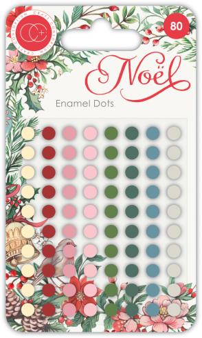 Craft Consortium - Enamel Dots " Noel " 80 Klebesteine 