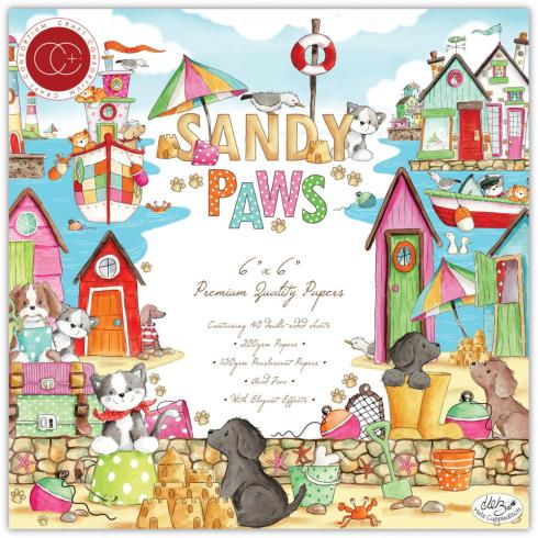 Craft Consortium - Designpapier "Sandy Paws" Paper Pad 6x6 Inch - 40 Bogen