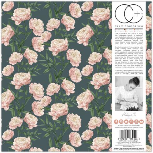 Craft Consortium - Designpapier "Gardeners Delight" Paper Pad 12x12 Inch - 40 Bogen