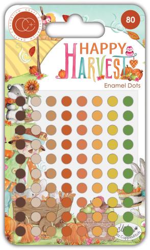 Craft Consortium - Enamel Dots " Happy Harvest " 80 Klebesteine 