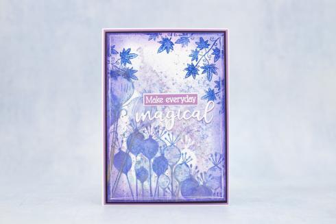 Crafters Companion - Stempel & Schablone "Woodland Wildflowers" Clear Stamps & Stencil