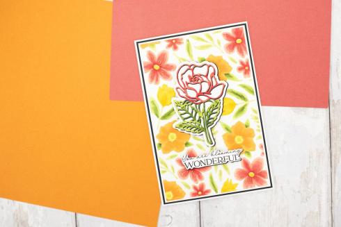 Crafters Companion -Prägefolder, Stempelset & Stanzschablone "Blooming Florals" Embossingfolder, Stamp & Dies