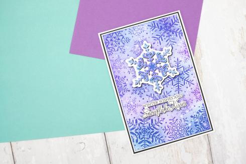 Crafters Companion -Prägefolder, Stempelset & Stanzschablone "Winter Snowflakes" Embossingfolder, Stamp & Dies