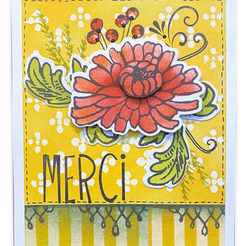 Ranger - Stempelset, Stanzschablone & Schablone "Merci & more" Make Art Stamp, Dies & Stencil