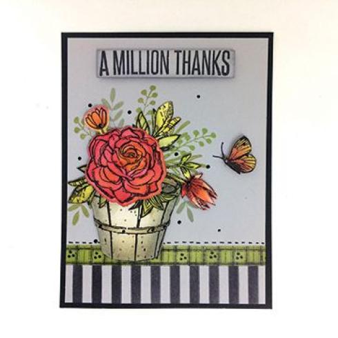 Ranger - Stempelset, Stanzschablone & Schablone "A million thanks" Make Art Stamp, Dies & Stencil