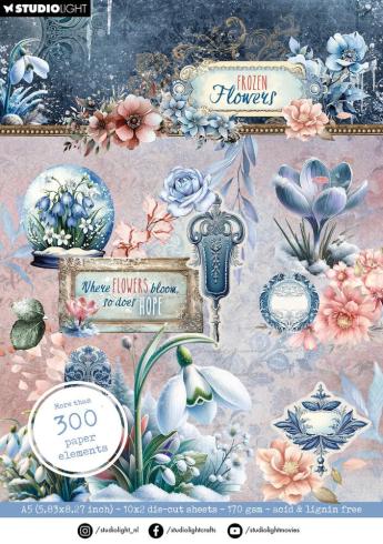 Studio Light - Stanzteile "Frozen Flowers" Die Cut Block - 20 Bogen