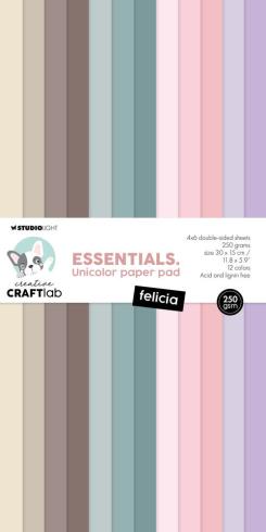 Creative Craft Lab - Studio Light - Cardstock "Felicia" Paper Pack 30x15cm - 24 Bogen