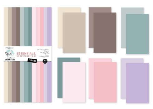 Creative Craft Lab - Studio Light - Cardstock "Felicia" Paper Pack 30x15cm - 24 Bogen