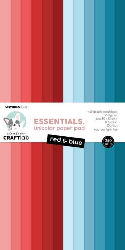 Creative Craft Lab - Studio Light - Cardstock "Red & Blue" Paper Pack 30x15cm - 24 Bogen