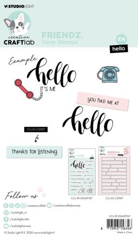 Creative Craft Lab - Studio Light - Stempelset "Hello" Clear Stamps