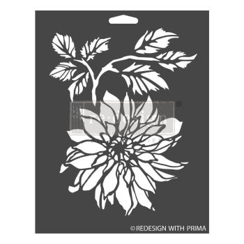 Re-Design with Prima - Schablone "Dahlia Garden" Stencil 