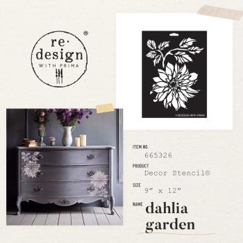 Re-Design with Prima - Schablone "Dahlia Garden" Stencil 