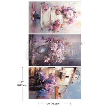 Re-Design with Prima - Decopatch Papier - Seidenpapier "Lilac Lush Celebration" Tissue Paper 19,5x30 Inch - 3 Bogen