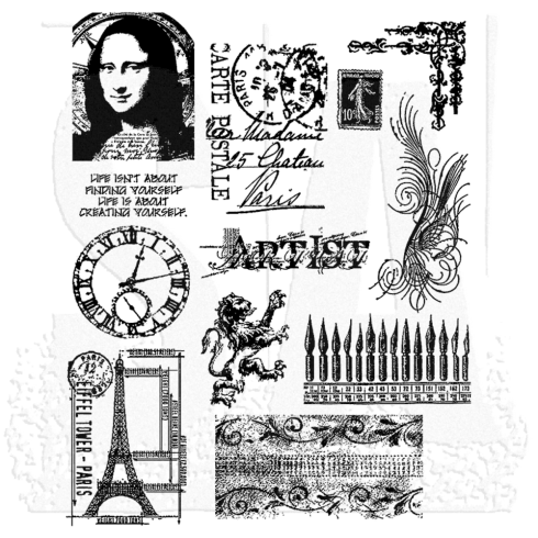 Stampers Anonymous - Gummistempelset "Mini Classics" Cling Stamp Design by Tim Holtz