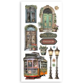 Stamperia - Stanzteile "Art of Travelling" Paper Cut-outs 6x12 Inch - 4 Bogen