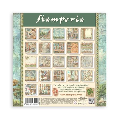 Stamperia - Designpapier "Art of Travelling" Maxi Paper Pack 8x8 Inch - 22 Bogen