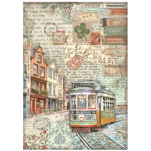 Stamperia - Decopatch Papier "Tram" Decoupage A4 - 6 Bogen  