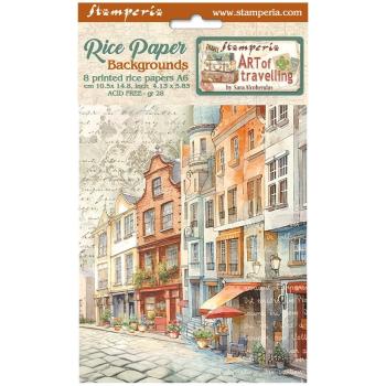 Stamperia - Decopatch Papier "Backgrounds" Decoupage A6 - 8 Bogen  