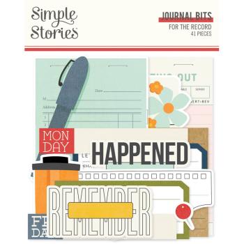 Simple Stories - Stanzteile "For The Record" Journal Bits & Pieces 