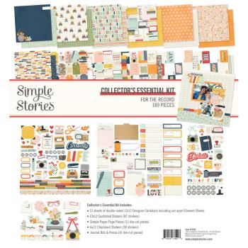 Simple Stories - Collectors Essential Kit "For The Record" 12 Bogen Designpapier