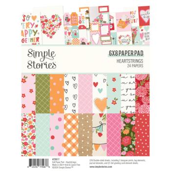 Simple Stories - Designpapier "Heartstrings" Paper Pack 6x8 Inch - 24 Bogen