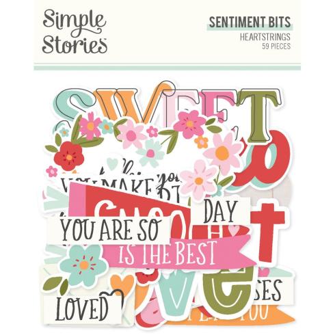 Simple Stories - Stanzteile "Heartstrings" Sentiment Bits & Pieces 