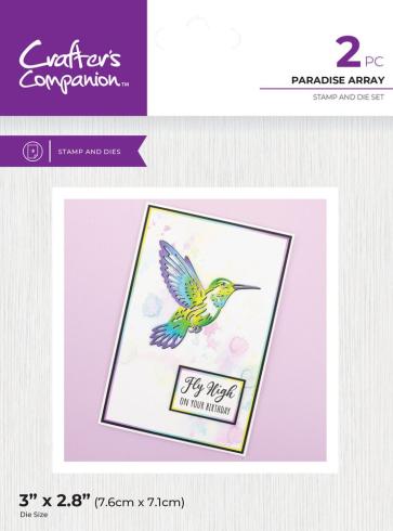 Crafters Companion - Stempelset & Stanzschablone "Paradise Array" Stamp & Dies