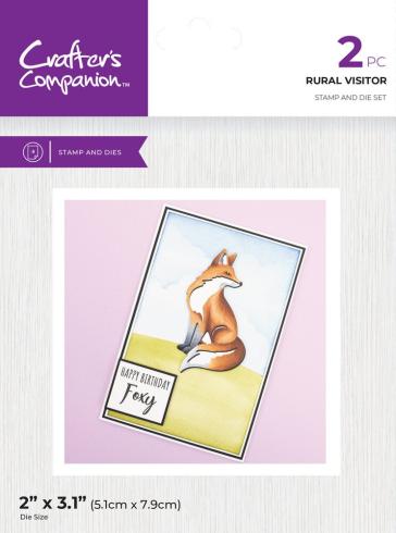 Crafters Companion - Stempelset & Stanzschablone "Rural Visitor" Stamp & Dies