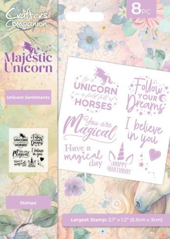 Crafters Companion - Stempelset "Unicorn Sentiments" Clear Stamps