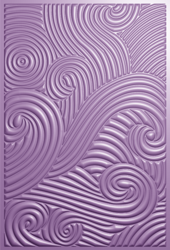 Crafters Companion - Prägefolder "Swirling Waves" 3D Embossingfolder