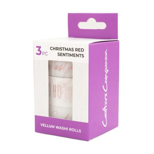 Crafters Companion - Vellum Washi Rolls "Christmas Red Sentiments"