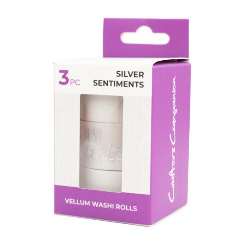 Crafters Companion - Vellum Washi Rolls "Silver Sentiments"