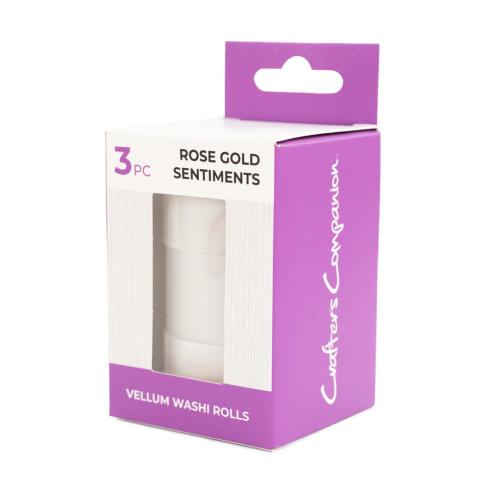 Crafters Companion - Vellum Washi Rolls "Rose Gold Sentiments"