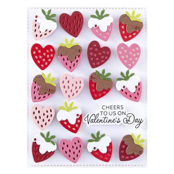 Spellbinders - Buchdrucktechnik "Valentine Happy Hour Sentiments" BetterPress Plate & Dies