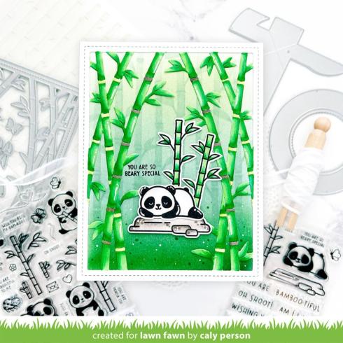 Lawn Fawn - Stanzschablone "Bamboo Forest Backdrop: Portrait" Dies