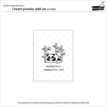 Lawn Fawn - Stempelset "I Heart Pandas" Clear Stamp Add-On