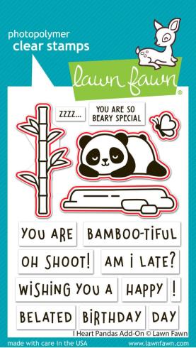 Lawn Fawn - Stanzschablone "I Heart Pandas" Add-on Die