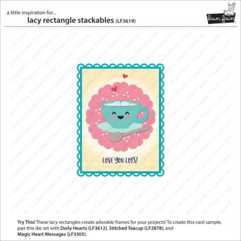 Lawn Fawn - Stanzschablone "Lacy Rectangle Stackables" Dies